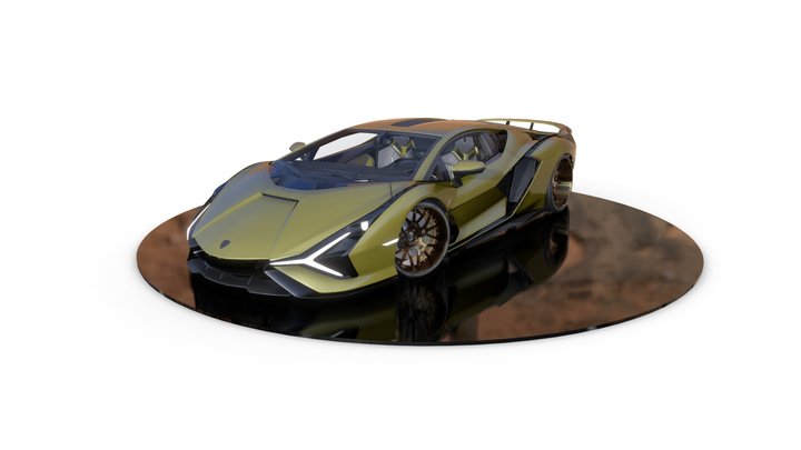 Lamborghini Sian VR Ready 3D Model
