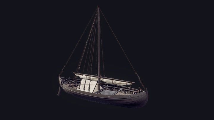 Viking Cargo Ship - Skuldelev 1 3D Model