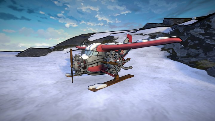 The Flying Circus - borderlands ford tri engine 3D Model