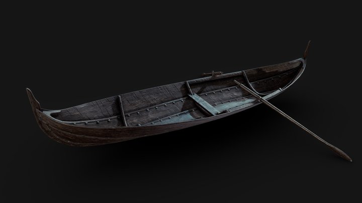 Årby Viking Rowboat 3D Model